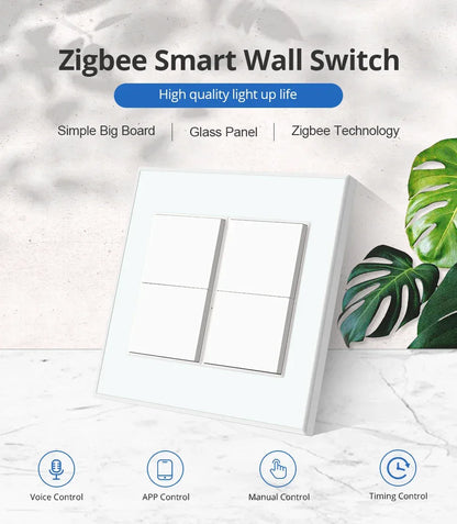 Zemismart Zigbee Interrupter 1 2 3 4 6 Gangs Light Switch Brazilian Wall switches Work with Tuya Smart Life Alexa Google Home