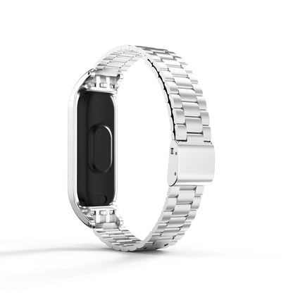 Metal Strap For Mi Band 6 5 4 3 Luxury Stainless Steel Bracelet Watchband For Xiaomi Miband Pink Gold Sliver Wristband With Tool