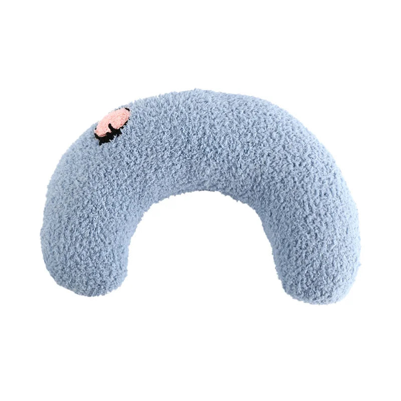 Warm Fluffy Pet Neck Pillow Comfortable U-Shaped Cushion for Cats Dogs Anxiety Relief and Deep Sleep