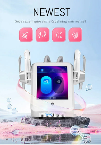 6500W EMS Body Sculpting Machine Myoslim Fat-Burning Muscle Stimulator RF Butt Lifting Slimming Device
