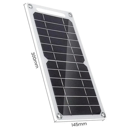 Fast Charging Dual Solar Panel Hiking Camping  USB 5V Waterproof Portable  Mobile Phone Power Bank Charging Detachable fold