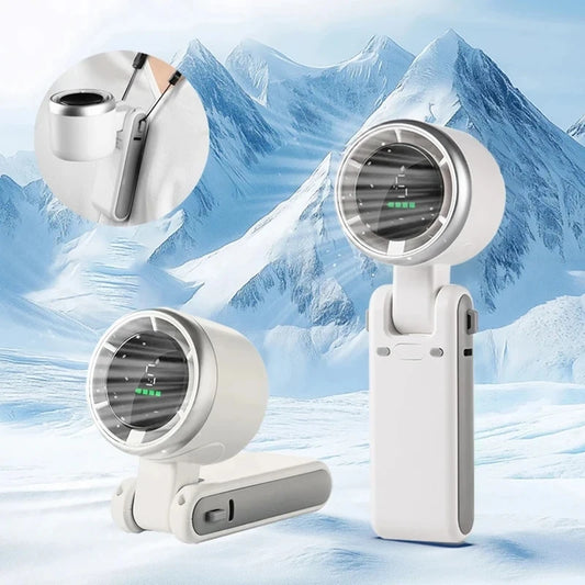 2026 NEW Handheld Turbo Fan Wearable Personal Desk Fan Small Mini Fan With Smart Digital Display Folding by PDG ibma