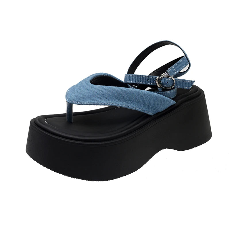 Summer Women Platform Wedges Heel Sandals Fashion Clip Toe Ladies Elegant Party Dress Gladiator Sandalias