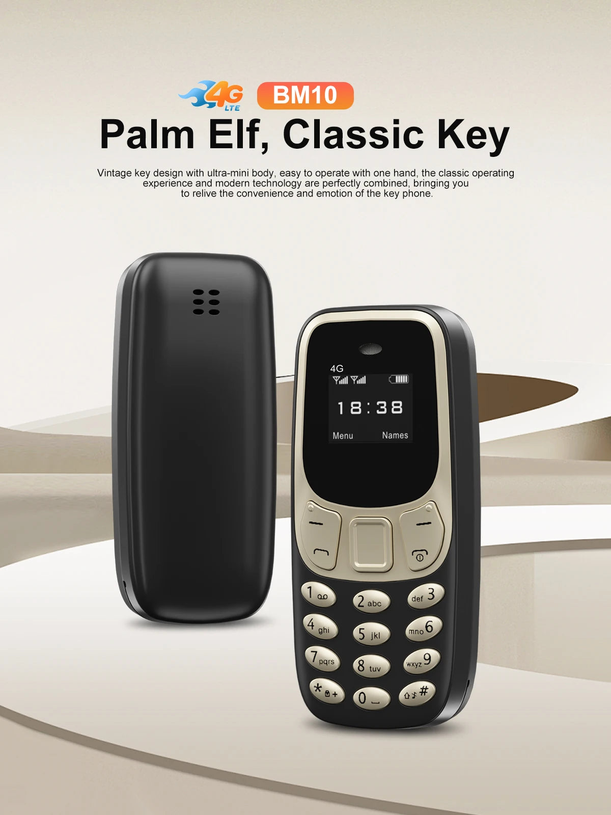 SERVO BM10 Mini Mobile Phone 2G GSM/4G LTE Speed Dial Call Recording MP3 Player Blacklist Dual SIM Standby Smallest Cellphones