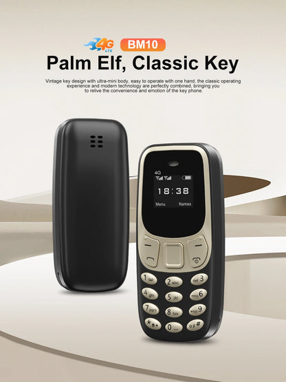 SERVO BM10 Mini Mobile Phone 2G GSM/4G LTE Speed Dial Call Recording MP3 Player Blacklist Dual SIM Standby Smallest Cellphones