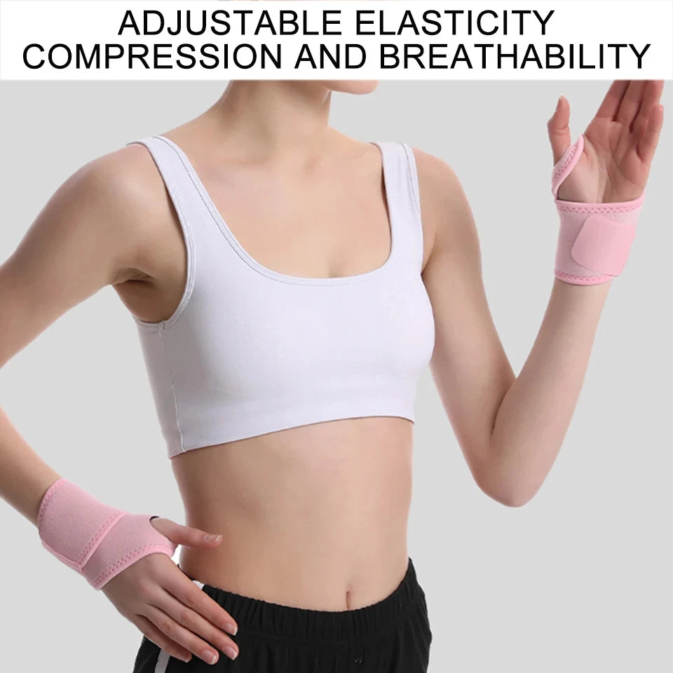GOBYGO 1Pcs Wrist Support Sport Fitness Wristband Training Safety Hand Bands Sprain Gym Wrist Thumb Support Straps Wraps Bandage