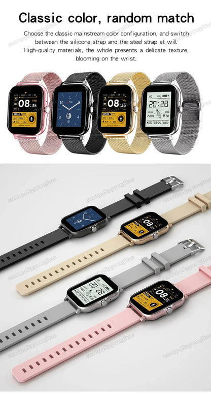 New Smart Watch Android IOS Phone 1.44 Inch Color Screen Bluetooth Call Blood Oxygen/Pressure Monitoring Smart Watch Women Men