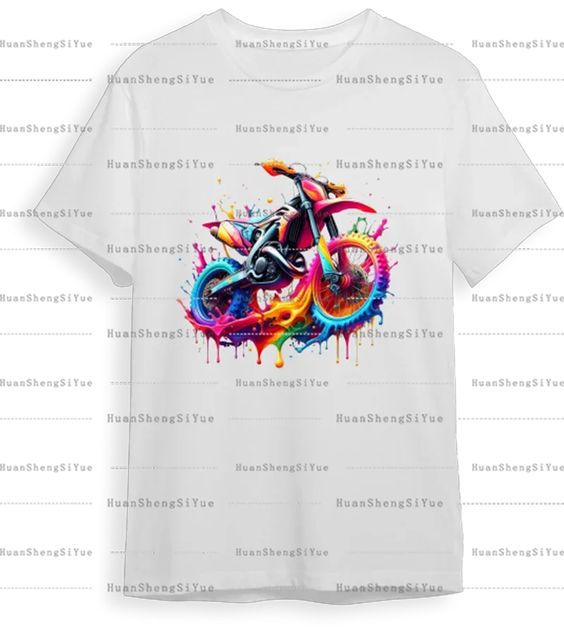 Color Fluid Painting Ironing Sticker Clothes DTF Fashion T-shirt Hoodie DIY Jacket Patch Hot Paste Paper