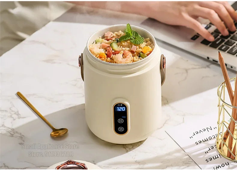 New Mini Rice Cooker Small 600ML Electric Cooker Multifunctional Electric Cooking Pot 12H Reservation Mini Hot Pot For Dormitory