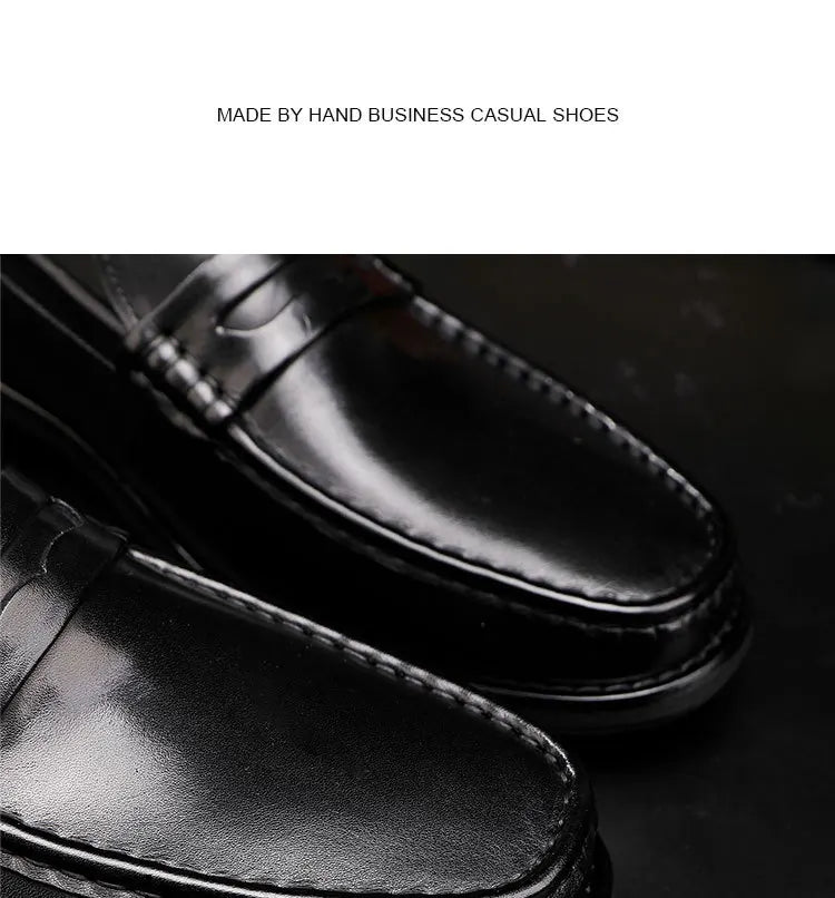 Vintage Top Layer Genuine Leather Slip on Loafers Breathable Moccasins Driving Design Casual Cowhide Shoes for Men