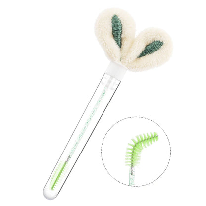 10pcs Tube Eyelash Brush Lash Extension Makeup Brushes Eyebrow Comb Rabbit Ears Designer False Eyelashes Microbrush Beauty Tool