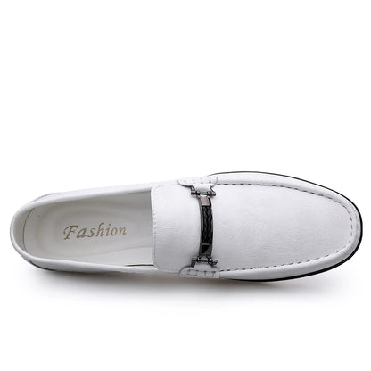 Men Loafers Slip on White Leather Shoes Casual Fashion Luxury Shoes Designer Italian Brand Loafer Moccasins Four Seasons