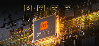 BYINTEK T5  Max Full HD 1080P Projector 4K 1000ANSI Android WiFi 6 Auto Focus ProfessionalBass Home Theater Projector for Video