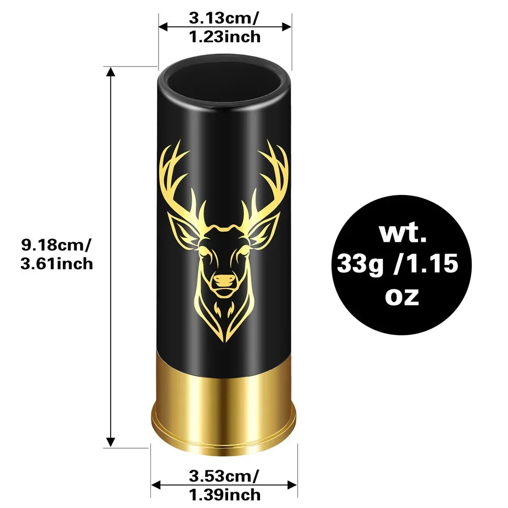 4pcs/Set Small Wine Cup Gift Box Creative Deer Head Pattern Plastic 12 GA Shot Glasses Wedding Party Drinkware Cup Gift