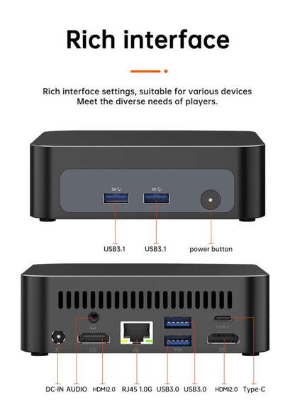 Topton Palm Gaming Mini PC AMD Ryzen 3 5300U ES 7 4700U ES 2*M.2 Slots 2*DDR4 Portable Office Desktop PC Windows 11 MiniPC WiFi6