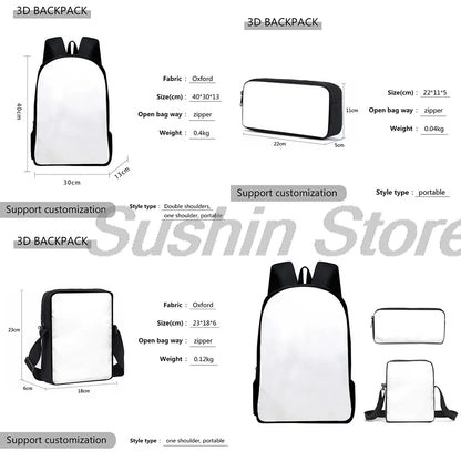 Jey Uso Yeet Merch Backpack 3pcs/set Rucksack Crossbody Bag Women Men Casual Daypack Unisex Packsack Travel Bags