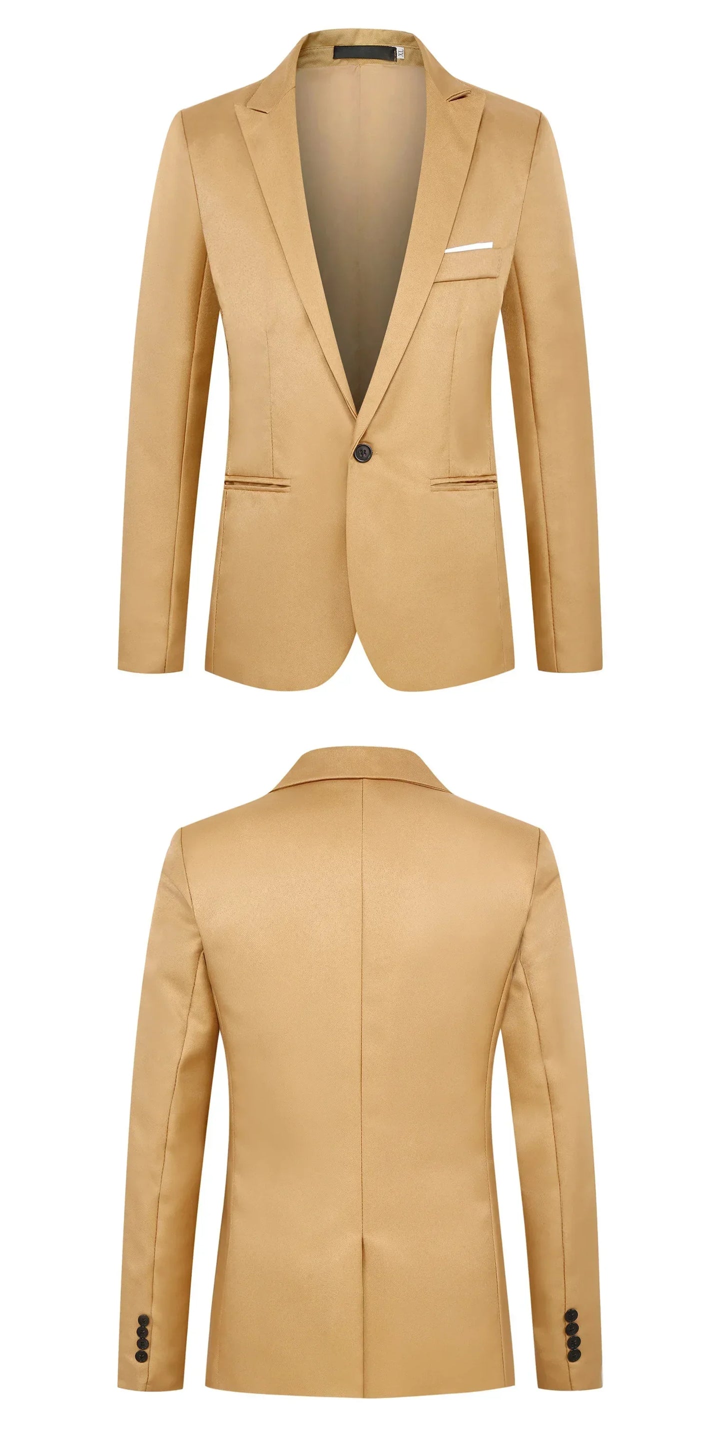 Men's Casual Business Trendy Suit Jacket Autumn Light Luxurious Slim Non-ironing Anti-wrinkle Solid Color Versatile Suit