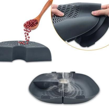 Silicone Grid Steaming Tray for Thermomix TM7, Silicone Divider Basket & Steam Pipe, Multilevel Cooking Accessories