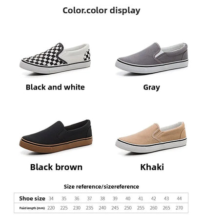 Hand-Painted Canvas Shoes Elastic Unisex Spring 2025 Style Korean Version Flat Heel Breathable Cotton Lined All-Season Footwear