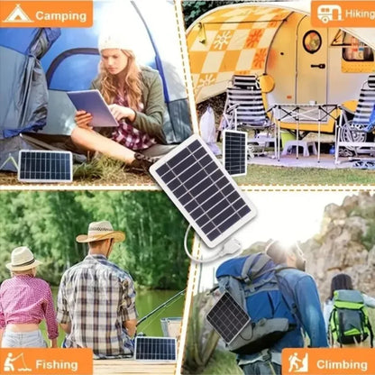Portable USB Safe Stable Charger Solar Panel Charger, Compatible with Phones, Fans, Flashlights for Outdoor Travel Camping