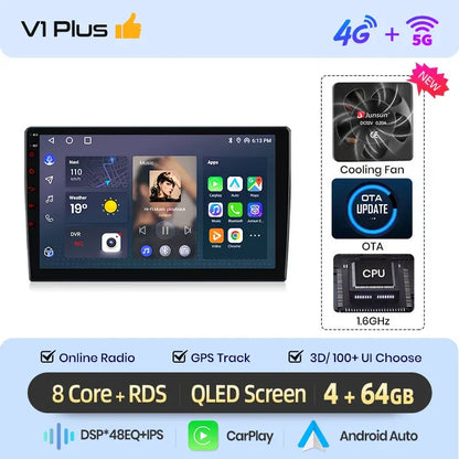 Junsun Wireless CarPlay Android Auto Car Radio For Citroen C5 2008 2009 2010-2017 RDS 4G WiFi GPS 2din BT Car accessories
