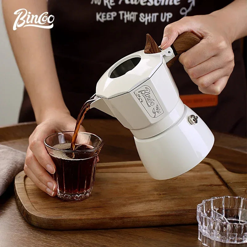 Bincoo Dual Valve Moka Pot Espresso Maker Electric for Home Camping Coffee Extraction Tool Italian Barista Tool Espresso Machine