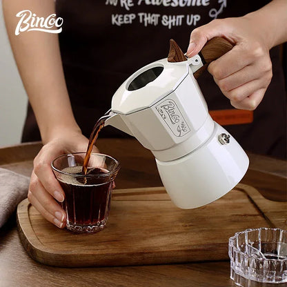Bincoo Dual Valve Moka Pot Espresso Maker Electric for Home Camping Coffee Extraction Tool Italian Barista Tool Espresso Machine