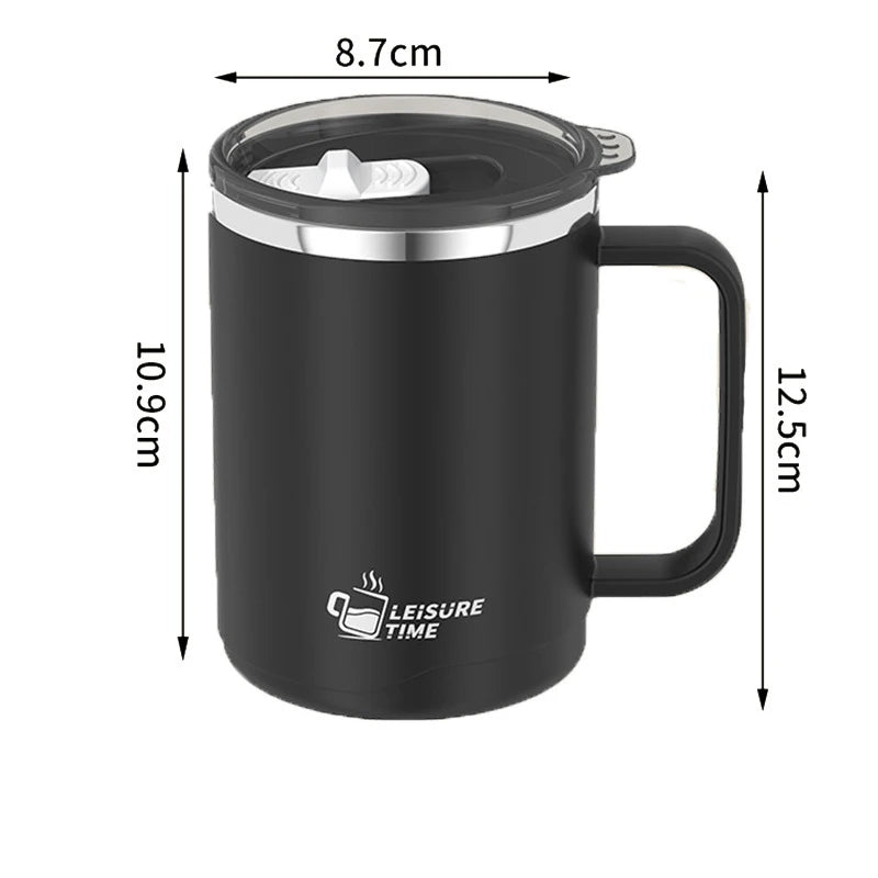 500ML Double-Wall Insulated Thermal Cup 304 Stainless Steel Coffee Cup Portable Water Bottle Keeps Cold and Heat Thermal Mug