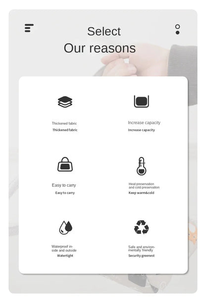 1PC Cartoon Lunch Bag Insulated Thermal Heat Lunch Box Bag Portable Cute Picnic Tote Children's School Bento Bags Large Capacity