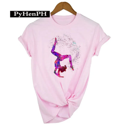 Gymnast Dancer T Shirt  Fashion Gymnast Artistic Gymnastics Printed T-shirt for Women Parent-child Clothing Oversized T Shirt