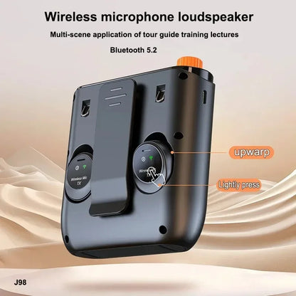 Portable Magnetic Megaphone Voice Amplifier Mini Audio Speaker with Microphone Rechargeable Loudspeaker for Teachers Tour Guider