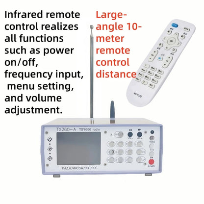 1Set Latest TEF6686 FM SW/MW/LW Full Band Radio RDS + Battery Speaker Charger Antenna FM AM Radio FM AM Radio