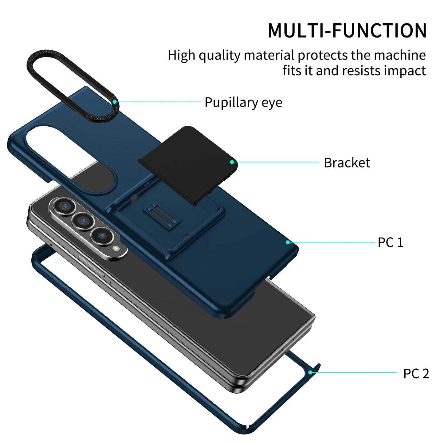 Anti-Shock Portable Stand Case for Samsung Galaxy Z Fold 7 6 4 5 5G fold7 fold6 Fold5 Fold3 Fold4 Fold 3 Phone Accessories Capa
