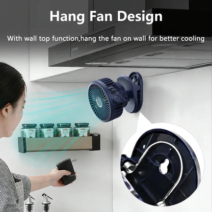 Desktop Fan Portable Clip Fan for Home Room Office Desk/Clip Fan 720° Rotate Wireless Wall Fan Portable Mini Air Circulator Fan