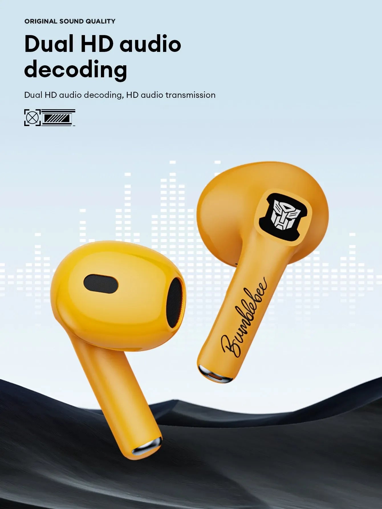 100% Original TRANSFORMERS TF-T23 TWS Bluetooth 5.4 Gaming Earphones Headphones Music Dual Mode Earbuds Choice High Quality