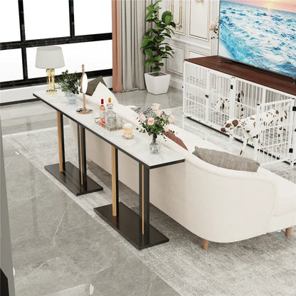 Luxury Marble Console Table for Living Room,Behind Couch Sofa,Hallway Entryway Table,Modern Narrow Furniture,Free Shipping