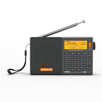 XHDATA D-808 Portable Radio AM/FM/SW/MW/LW SSB AIR RDS Radio Speaker with LCD Display Alarm Clock Stereo Radio D808