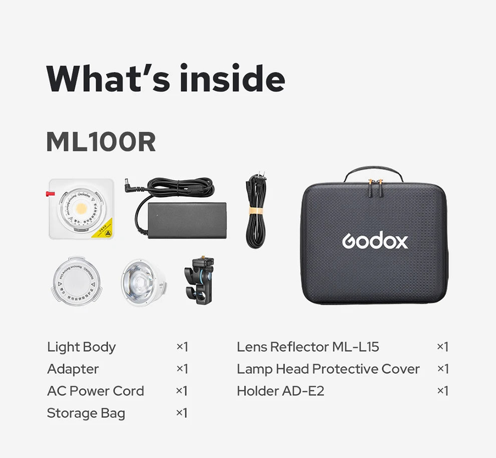 Godox ML100R 110W RGB LED Video Light 2800-6500K 11 FX Effects APP Control Godox Mount for Filmmaking/Live Streaming/Vlog