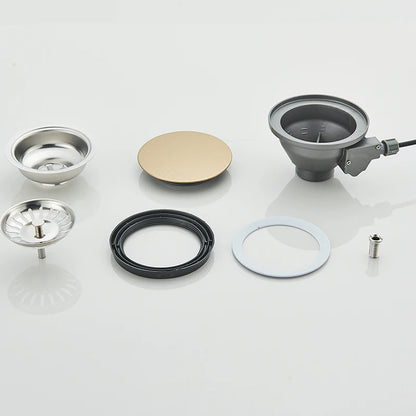 Golden Double Waterfall Sink Stainless Steel Kitchen Sink Embossed Large Single Slot Wash Basin Washing Pond For Kitchen