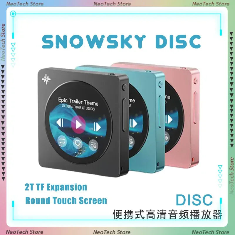 Fiio Snowsky Disc Portable Music Player2T TF Hi-Res HIFI Sound Quality MP3 Player Bluetooth5.4 WiFi USB AUDIO Support SPDIF