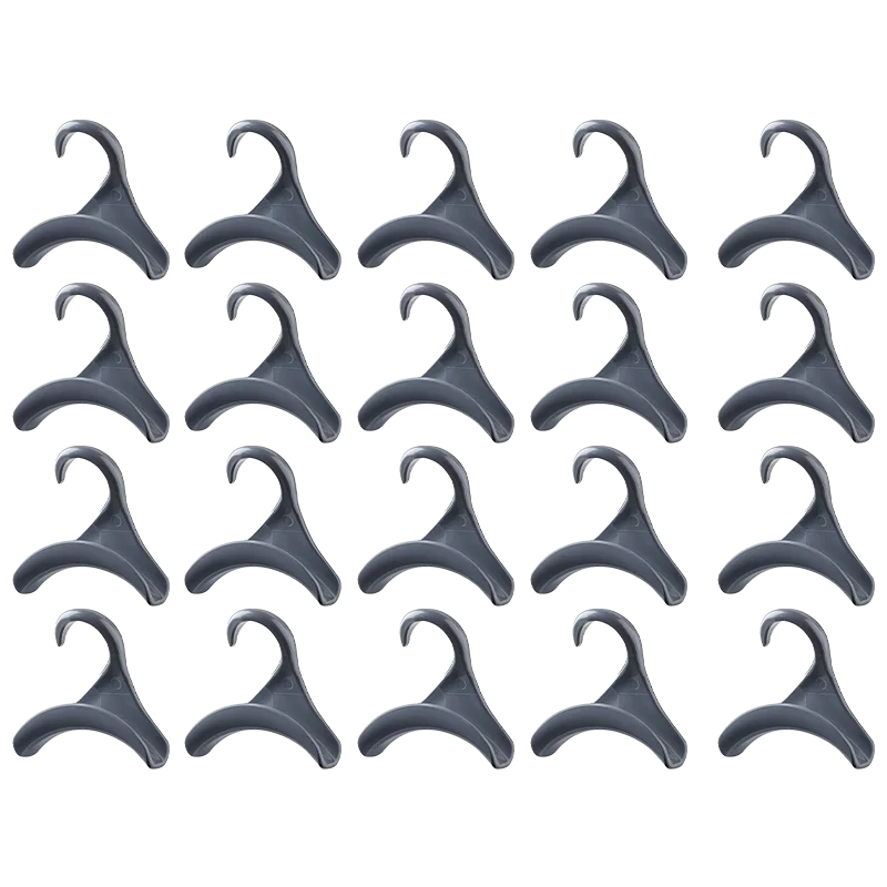 3-20pcs Widen Plastics Hanger Connection Hook Stackable Space Saving Storage Multifunctional Bag and Hat Hanging Rack