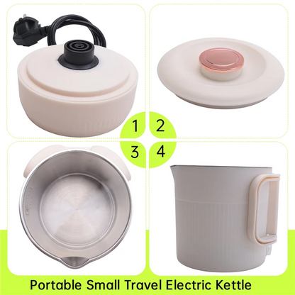 ELEG-3 In 1 Multifunctional Rice Cooker Foldable Mini Travel Electric Kettle Household Foldable Electric Cooker Hot Pot EU Plug