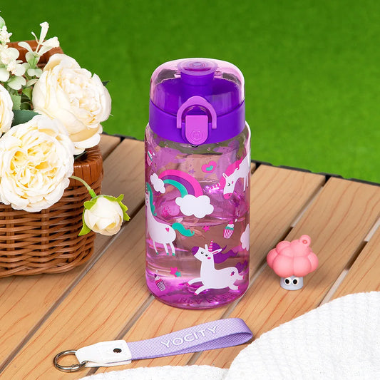 18.6oz Leakproof Cartoon Water Cup Portable Water Bottle With Rope Easy-to-Carry For Outdoor Travel Back to School Essentials by PDG ibma