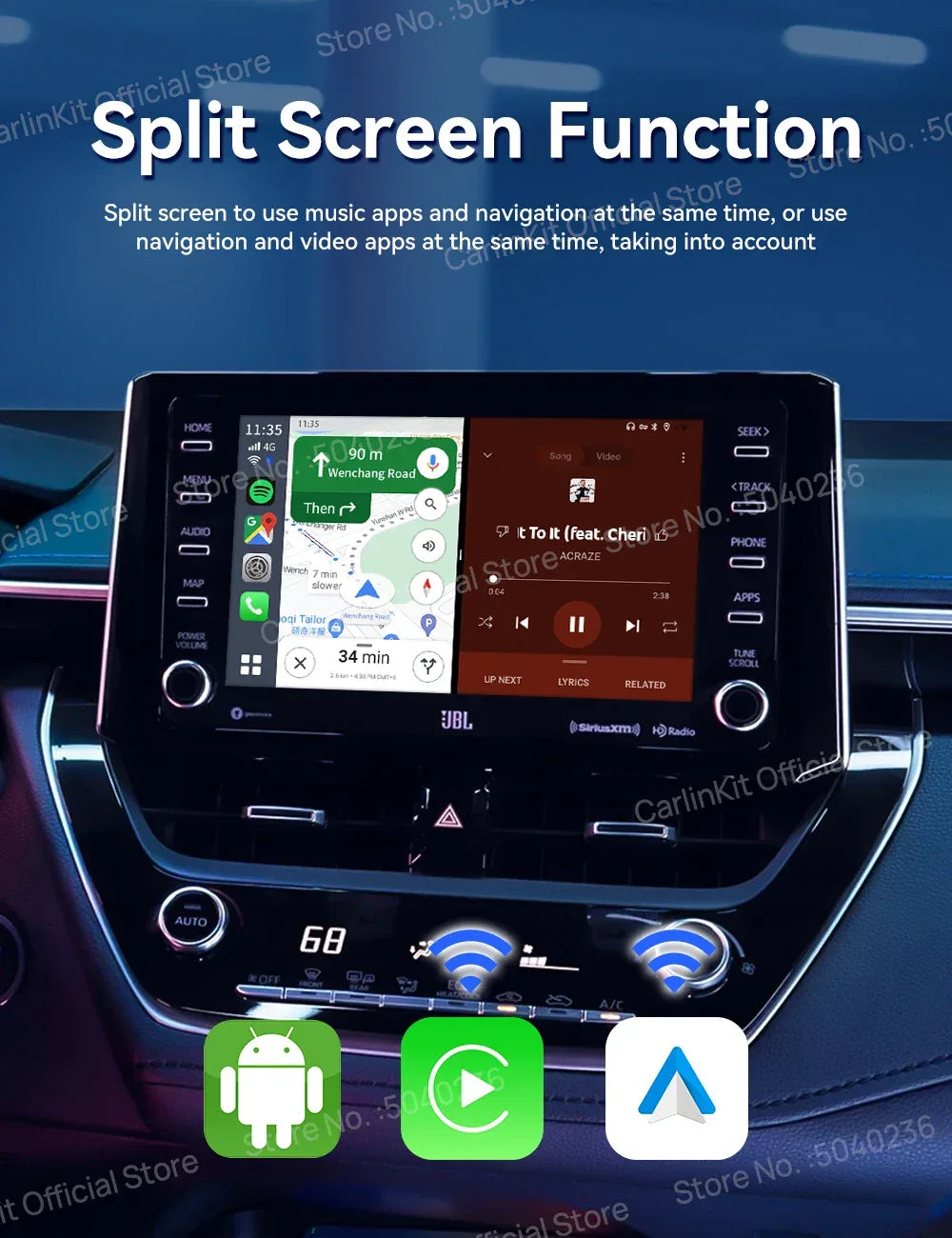 CarlinKit CarPlay Ai Box Android 13 Plus QCM6125 8-core Wireless Android Auto& CarPlay Car USB Adapter FOTA Upgrade For Netflix