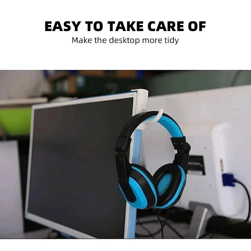 Headset Stand Durable Headphone Hanger PC Desktop Stand Table Cell Phone Holder Monitor Earphone Mounted Hook for All Headphones