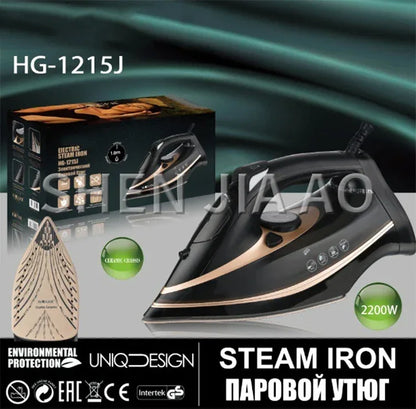 Electric Steam Iron Home Appliance Handheld Cloth Iron for Clothes Ceramic Plate Large Steam 2200W for household