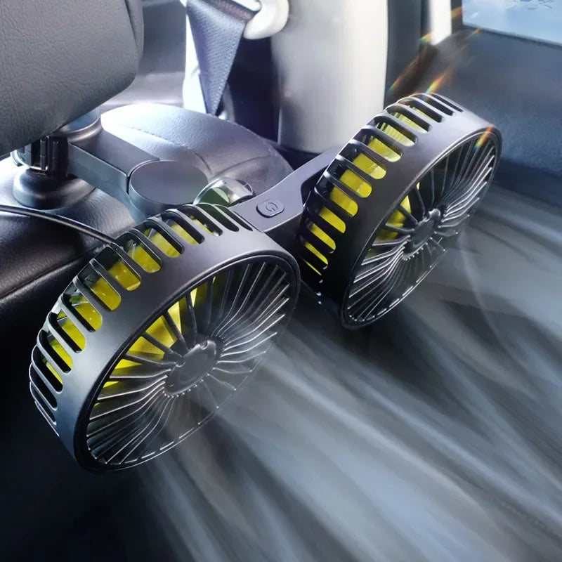 3-speed Car Fan Rear Seat Ventilador USB Freshener Air Conditioner Climatiseur Ventilateur Voiture Ventilatore Auto Cooler
