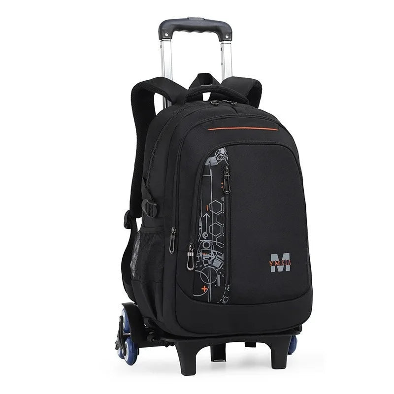 School Rolling backpack bag School Bags with wheels Student wheeled Backpacks for boys Children School Trolley Bag Waterproof