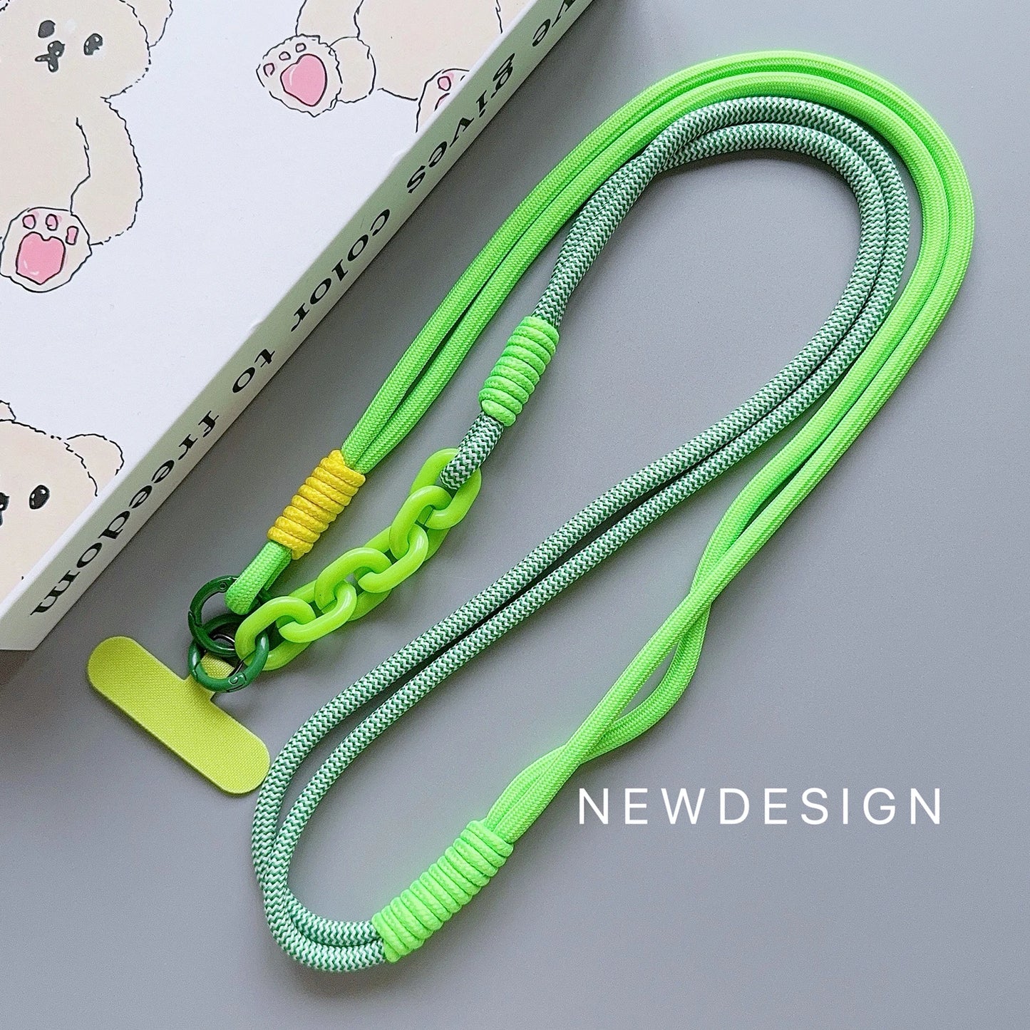 New Fashion Trend Diagonal Long Rope Mobile Phone Universal Lanyard Shoulder Strap Lanyard Neck Multi-Functional Anti-Loss Rope