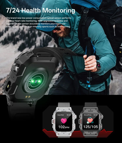 2024 Smart Watch Android Phone 1.44'' Inch Color Screen Bluetooth Call Blood Oxygen/Pressure Monitoring Smart Watch Women Men